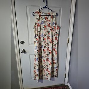 Woman's long floral dress